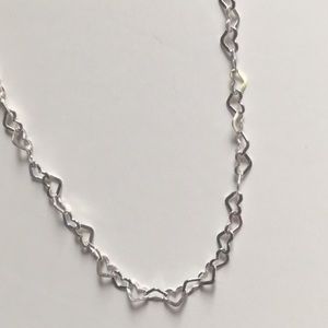 NWT Sterling Silver 8” Heart Link Bracelet